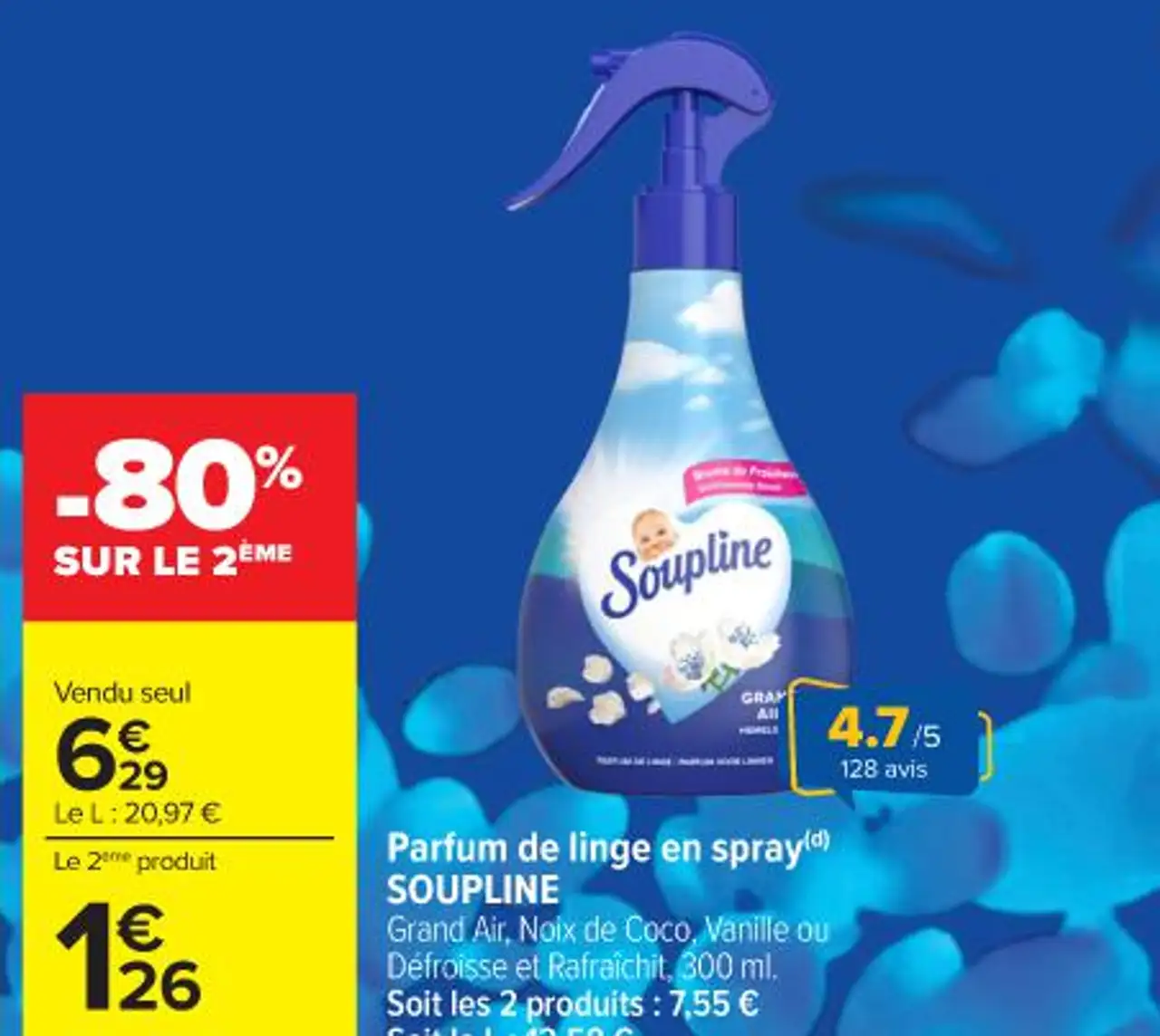 Parfum de linge en spray SOUPLINE