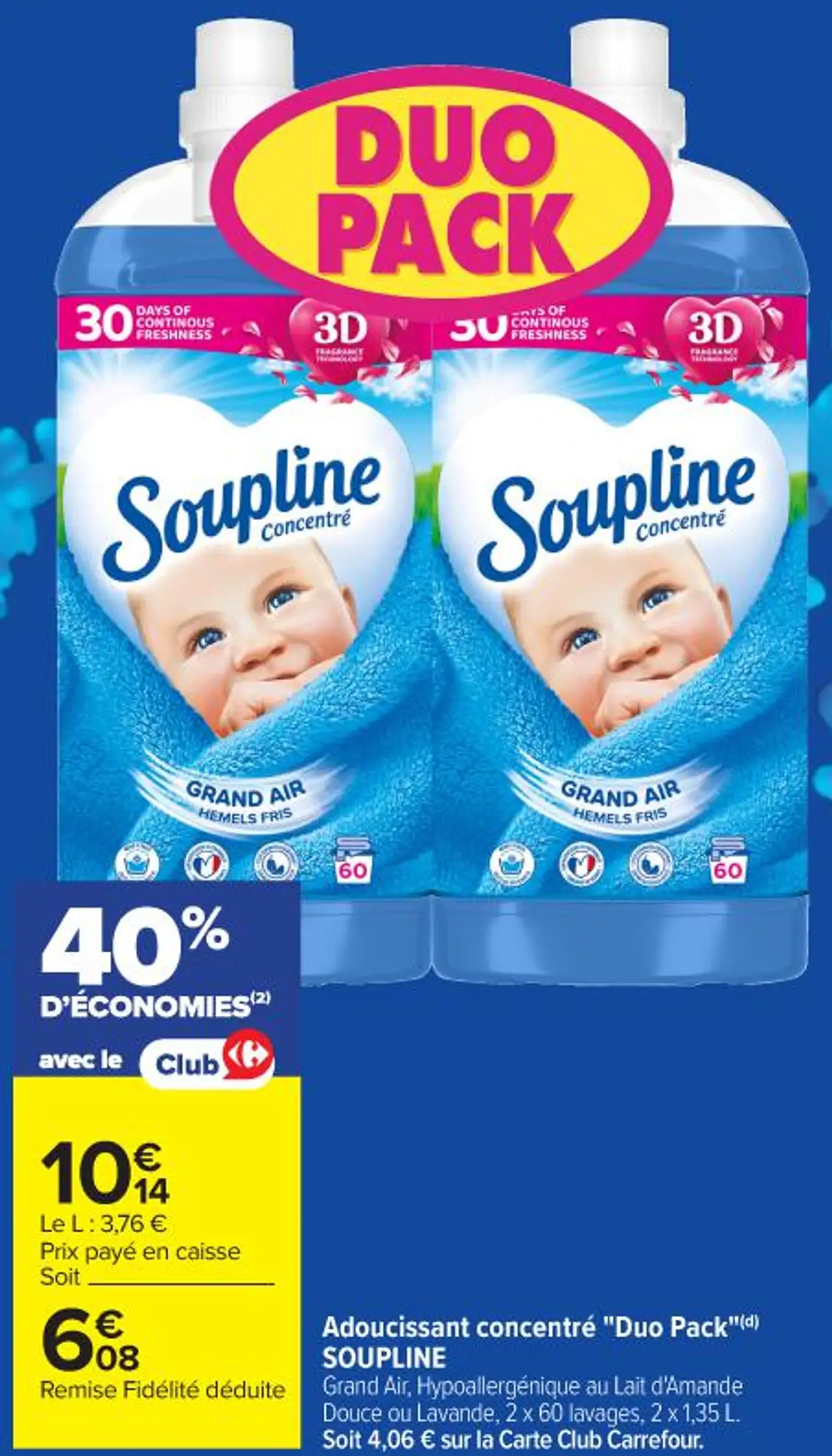 Adoucissant concentré "Duo Pack" SOUPLINE