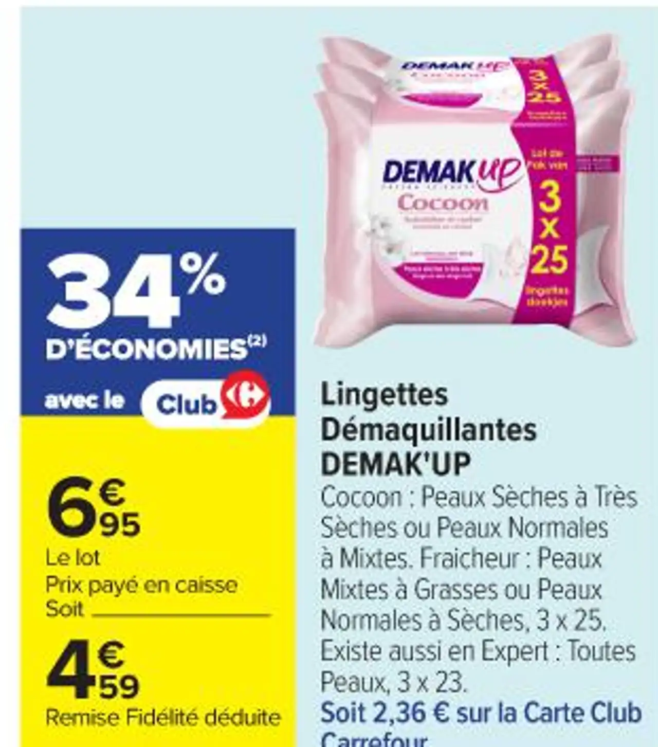 Lingettes Démaquillantes DEMAK'UP Cocoon
