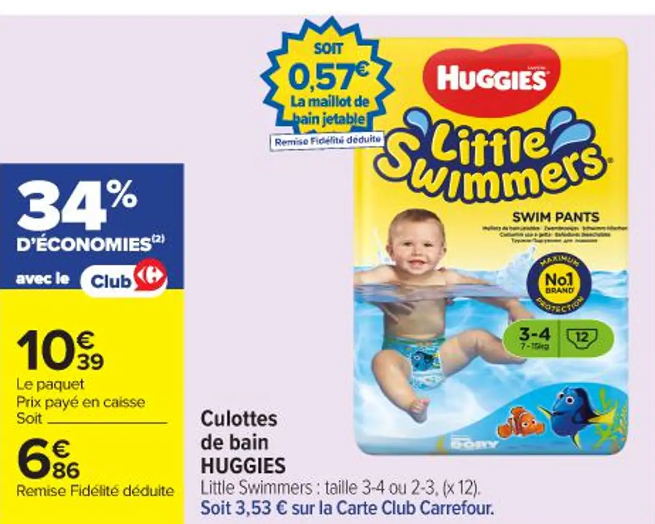Culottes de bain HUGGIES Little Swimmers