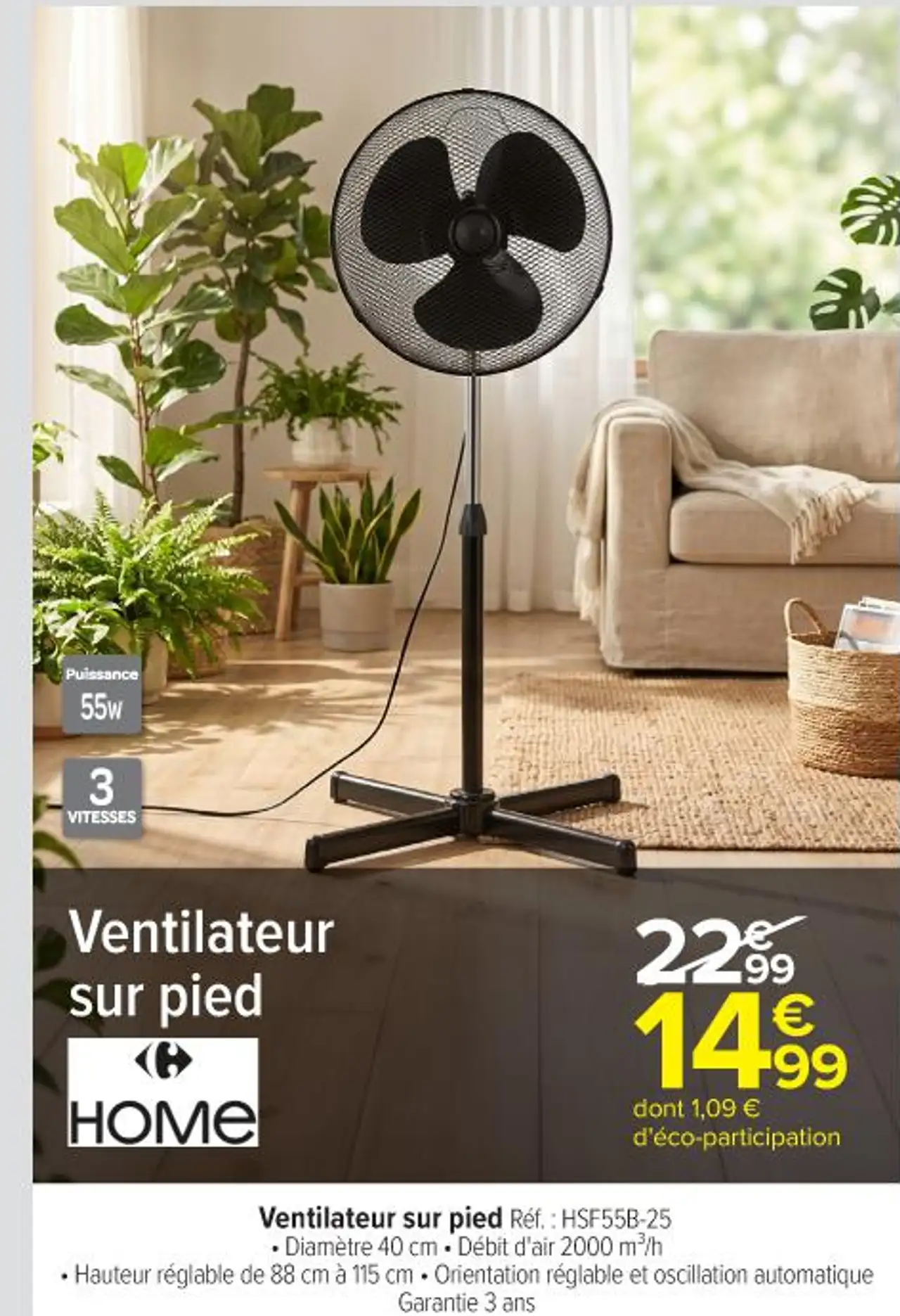 Ventilateur sur pied HOME