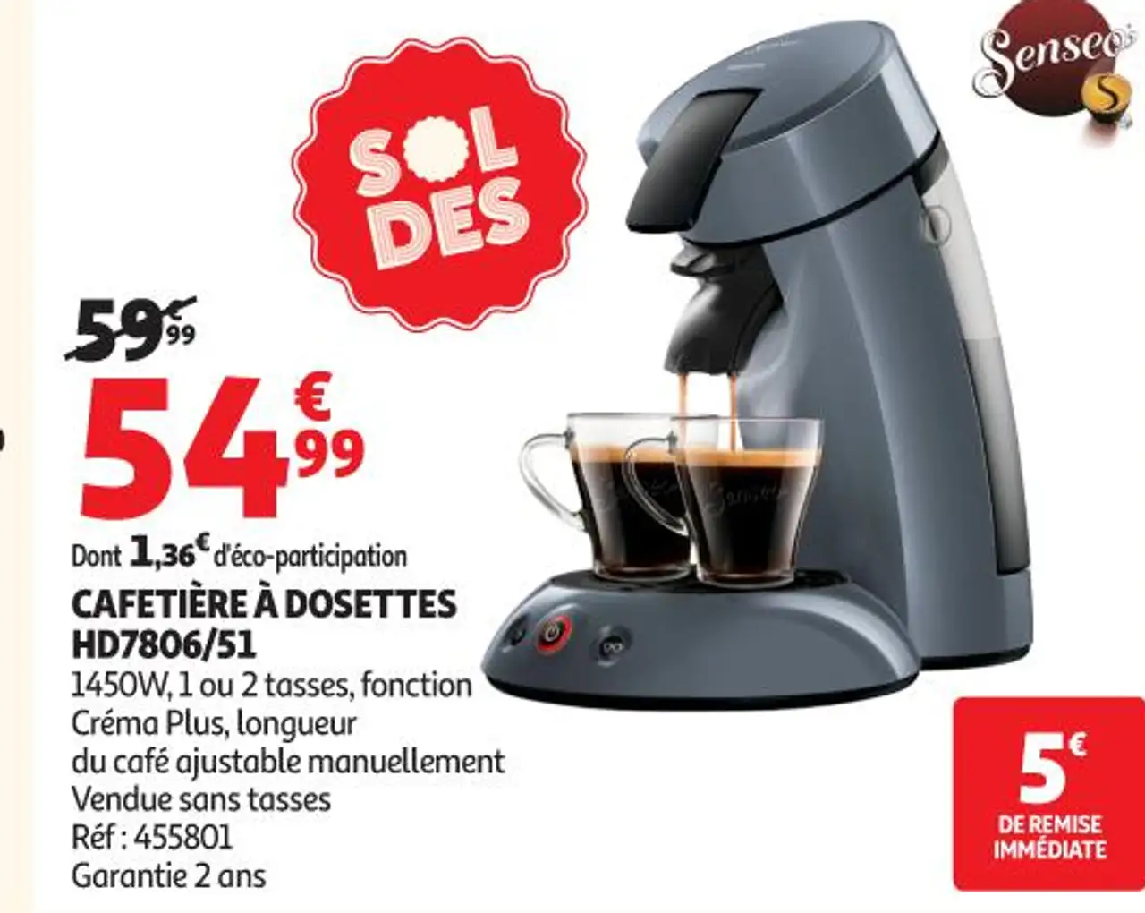 CAFETIÈRE À DOSETTES HD7806/51 SENSEO