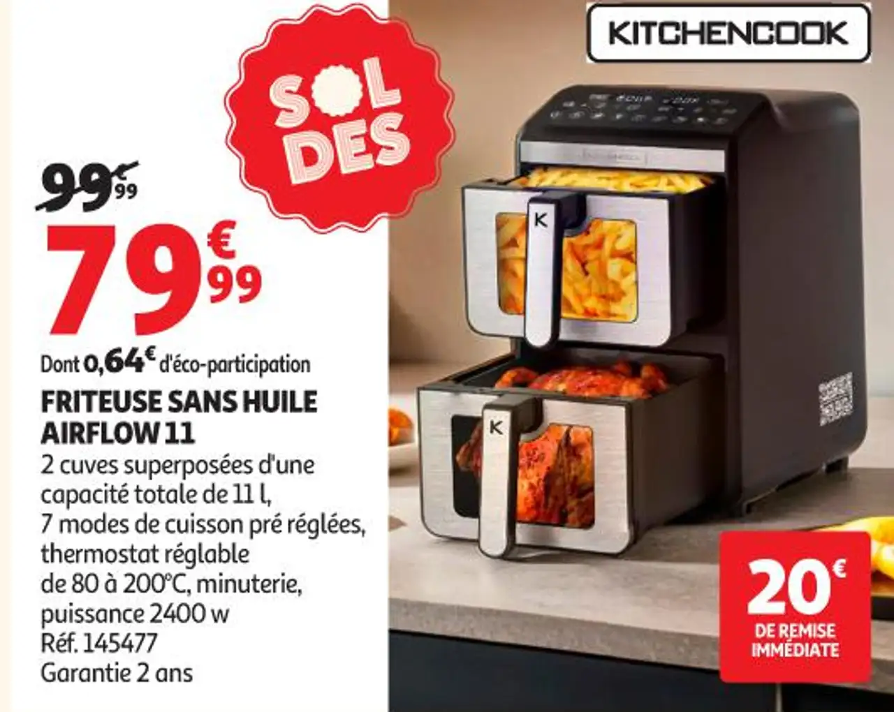 KITCHENCOOK FRITEUSE SANS HUILE AIRFLOW 11