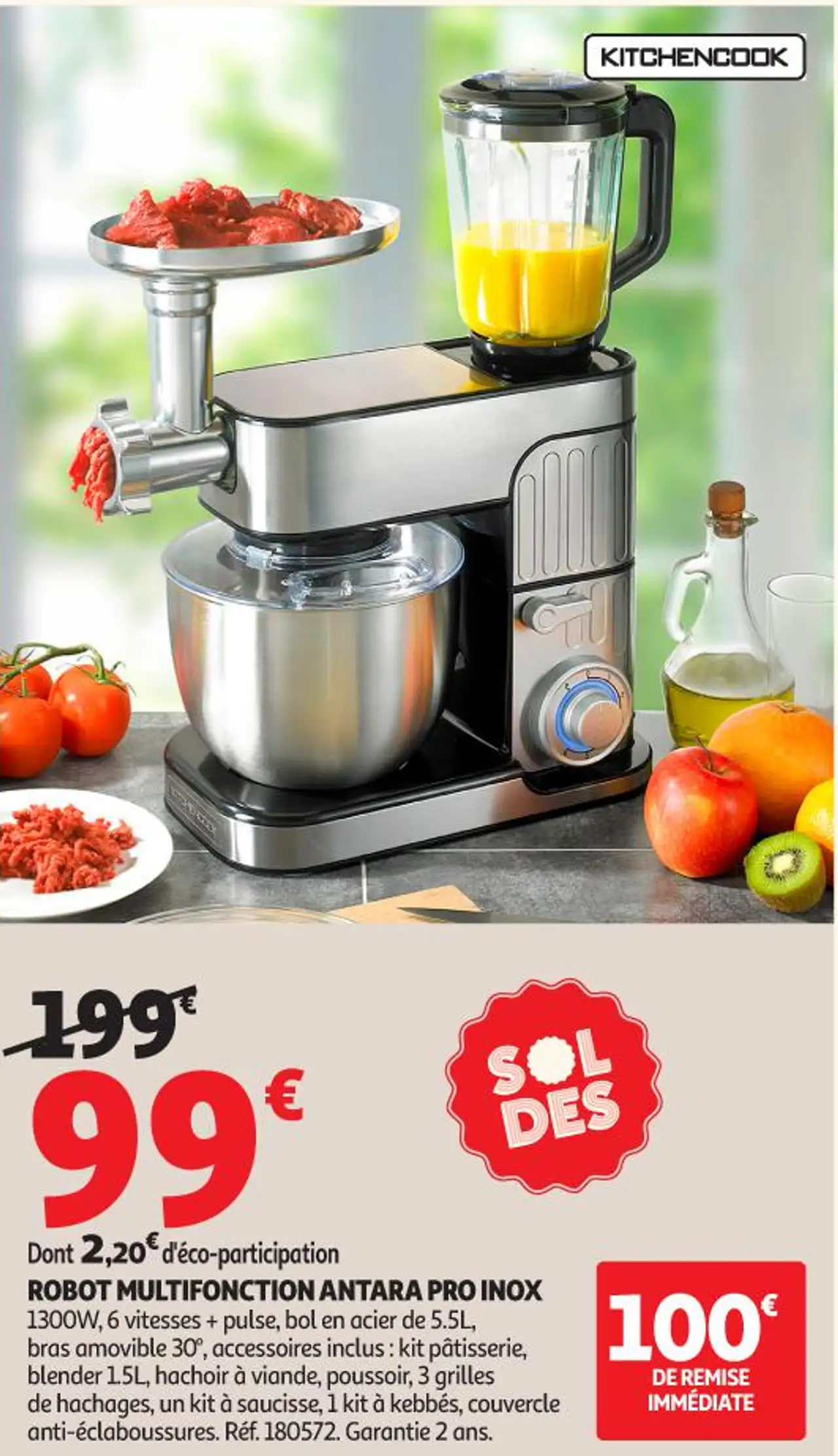 Kitchencook ROBOT MULTIFONCTION ANTARA PRO INOX