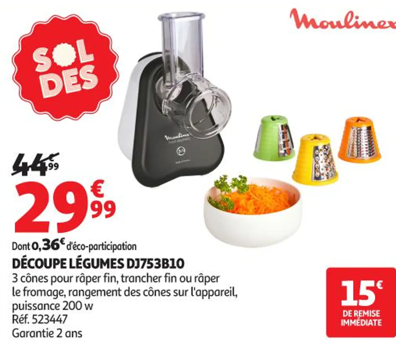 Moulinex DÉCOUPE LÉGUMES DJ753B10