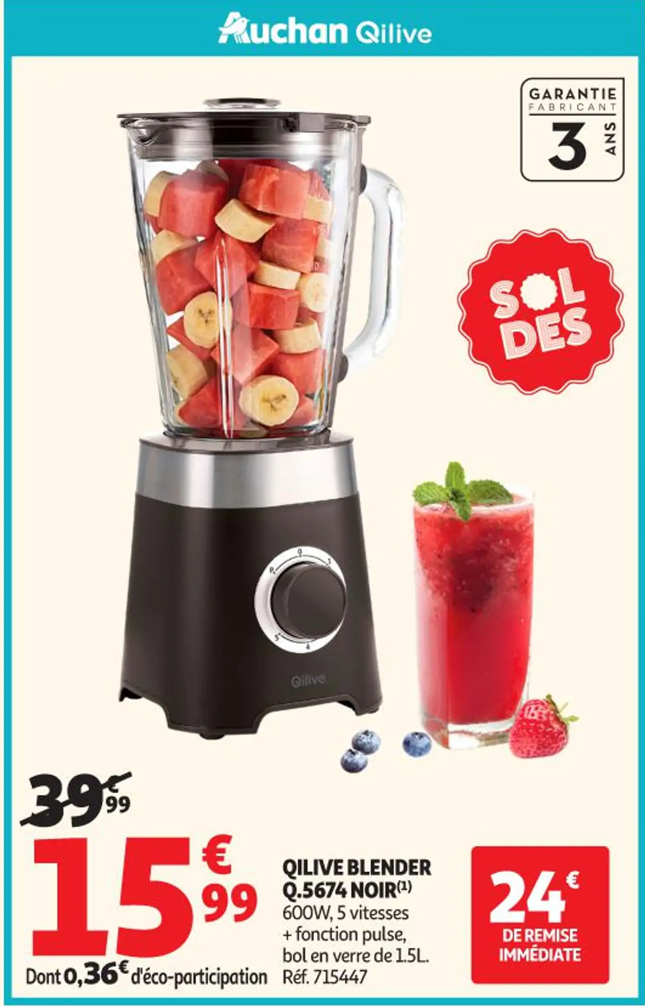 QILIVE BLENDER Q.5674 NOIR