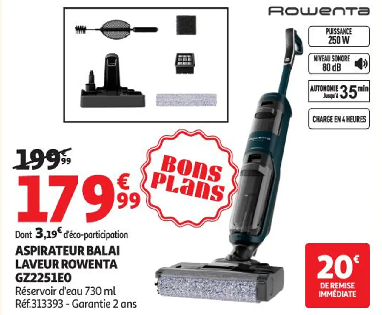 ASPIRATEUR BALAI LAVEUR ROWENTA GZ2251EO
