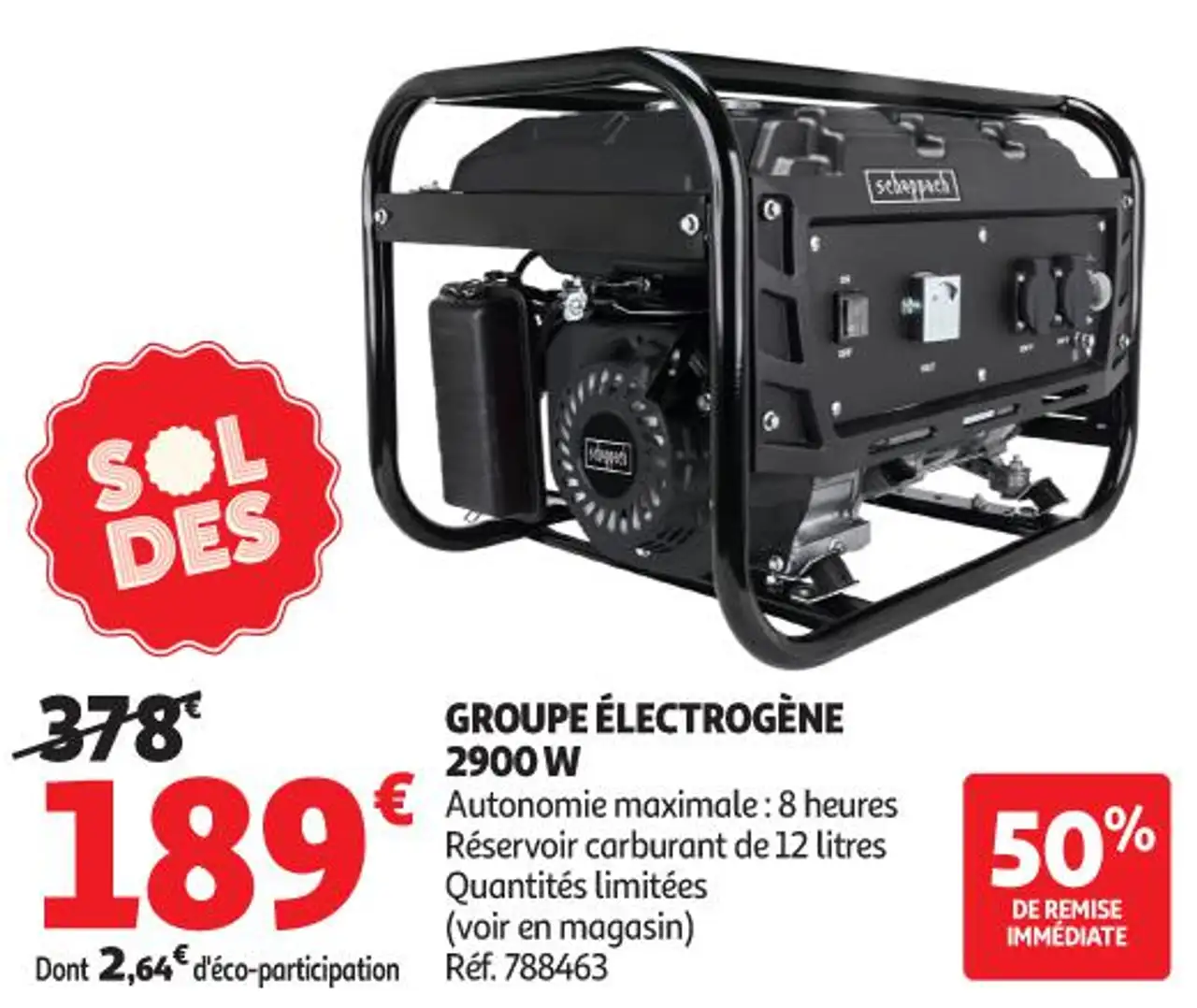 Scheppach Groupe électrogène 2900 W
