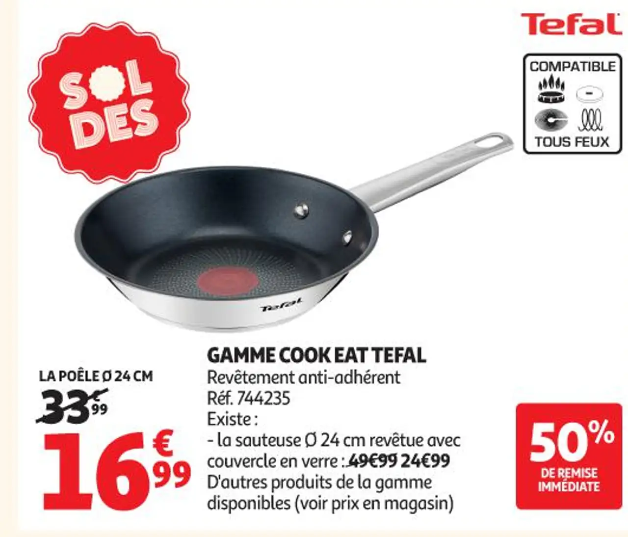 Tefal Gamme Cook Eat La poêle Ø 24 cm