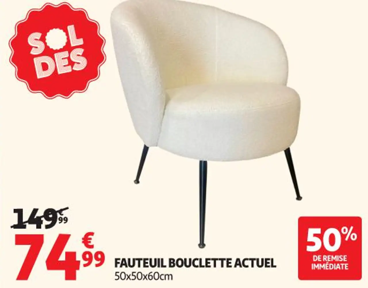 FAUTEUIL BOUCLETTE ACTUEL
