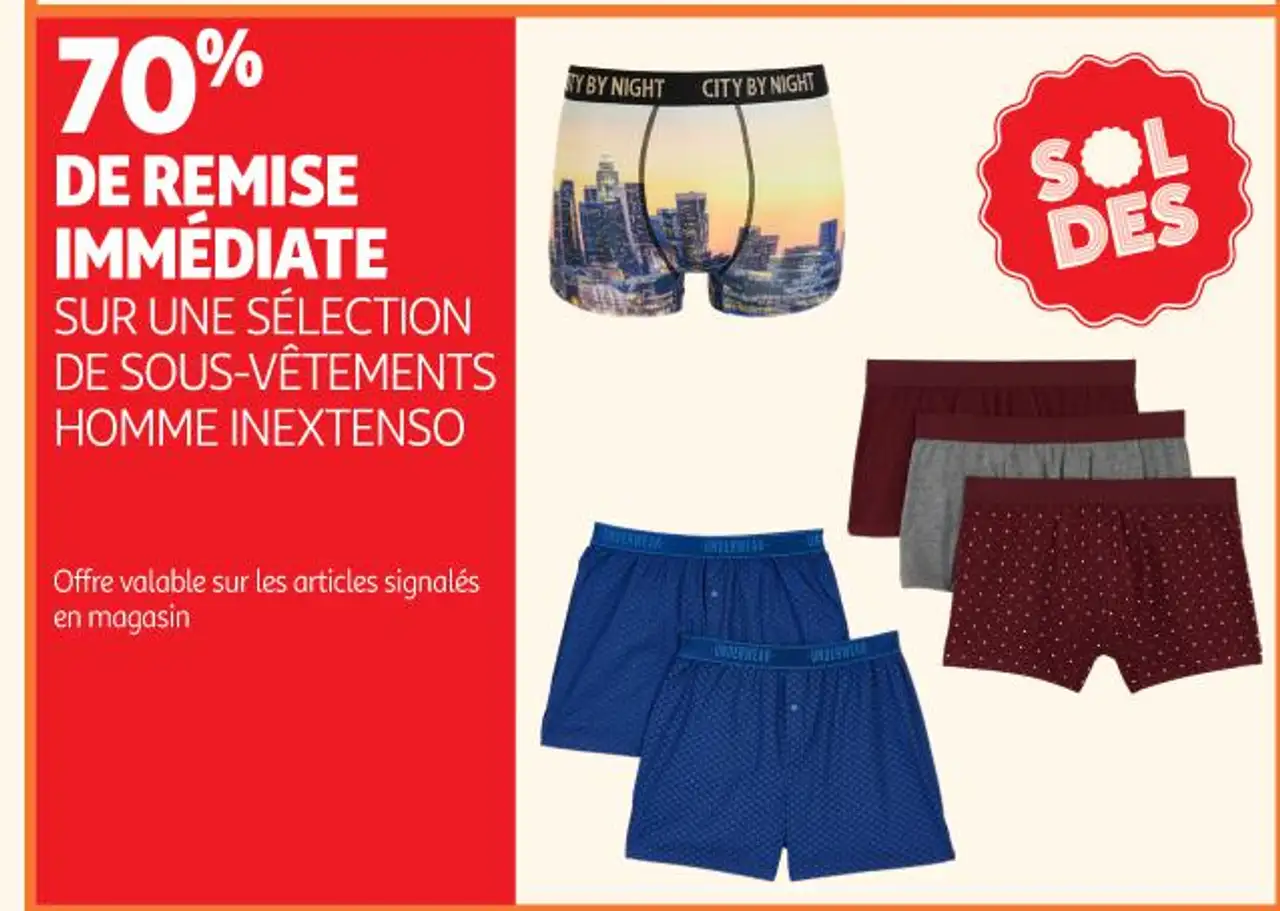 Sélection de sous-vêtements homme Inextenso