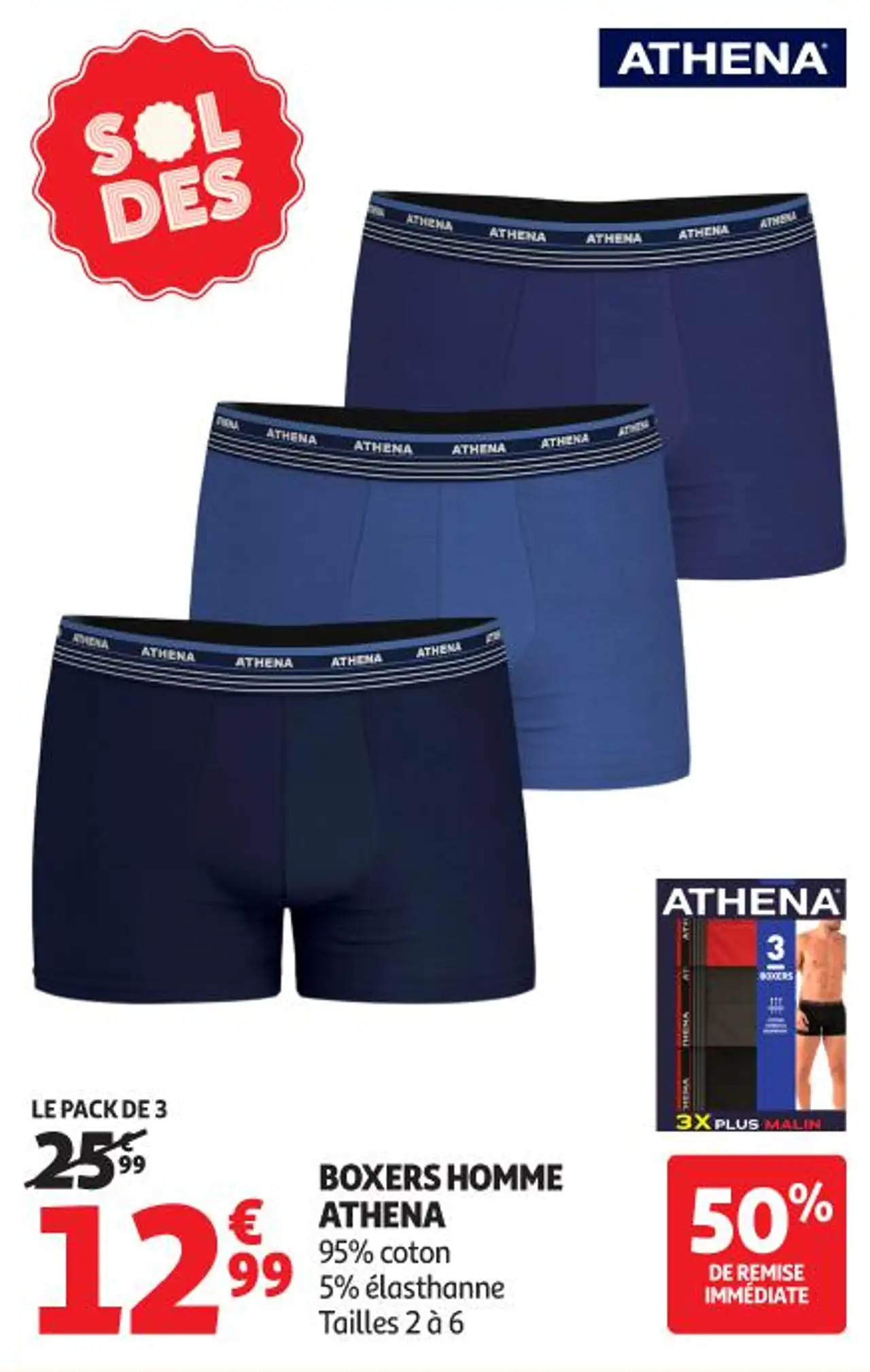 Boxers homme Athena