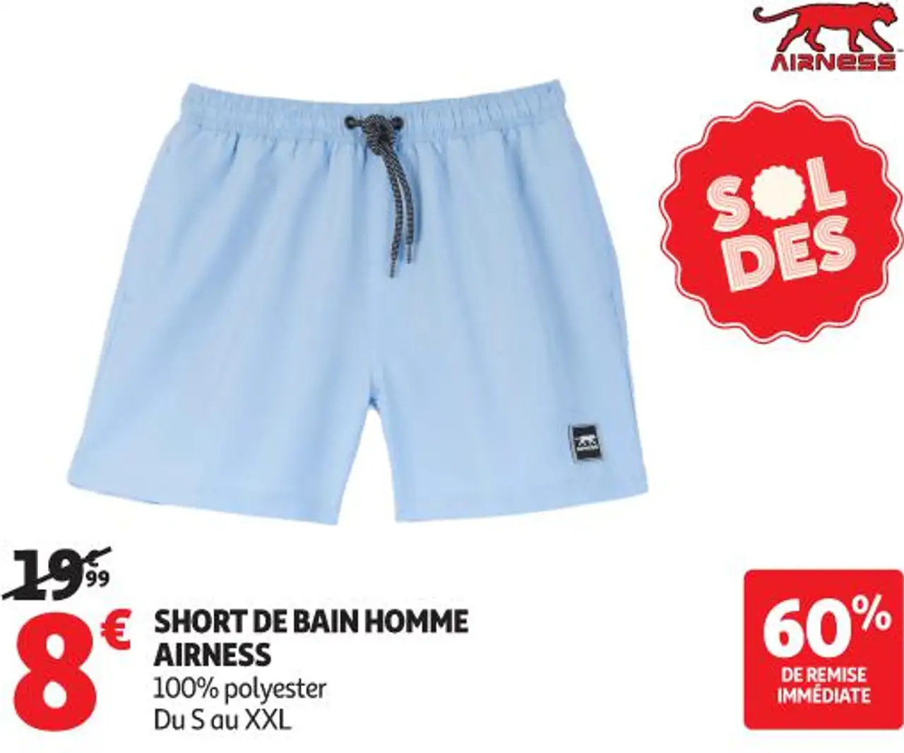 Short de bain homme Airness
