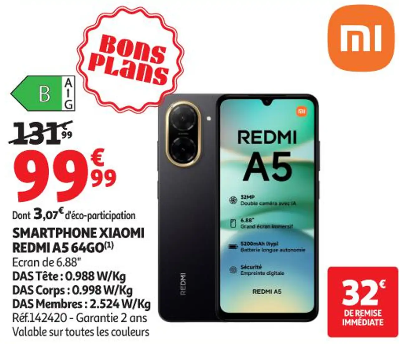 SMARTPHONE XIAOMI REDMI A5 64GO