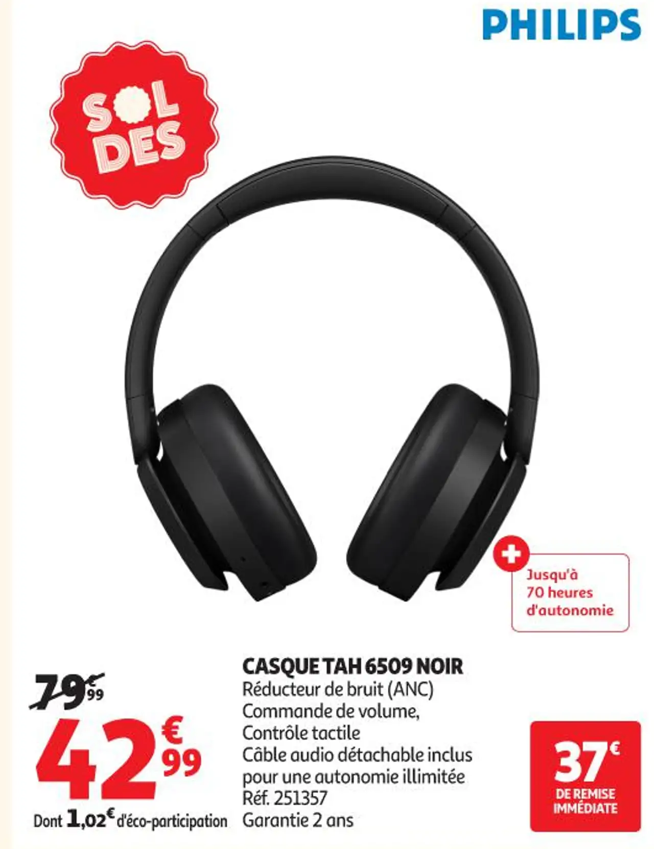 CASQUE TAH 6509 NOIR