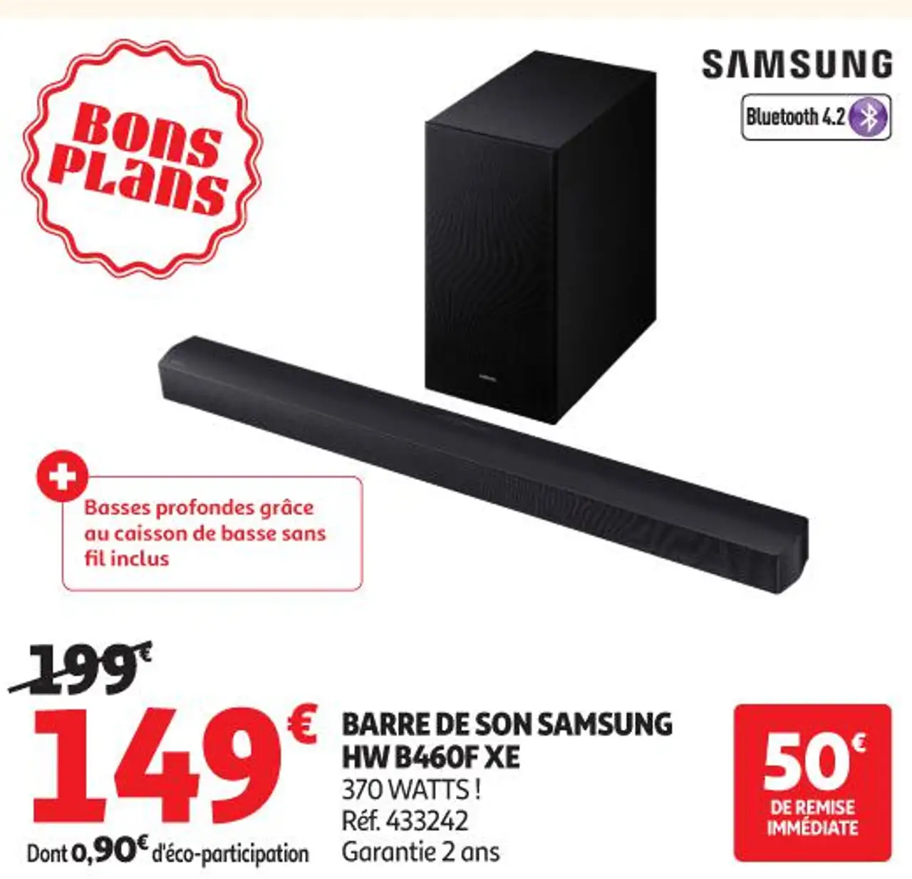 BARRE DE SON SAMSUNG HW B460F XE