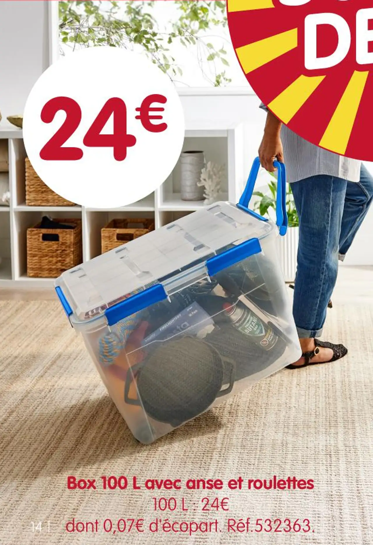 Box 100 L avec anse et roulettes