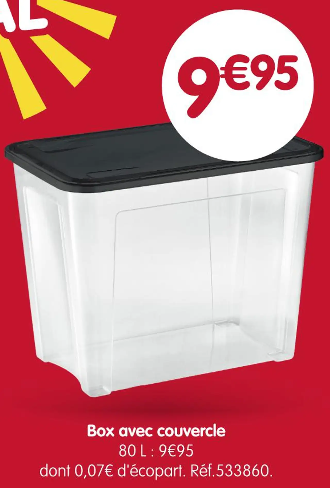 Box avec couvercle 80 L