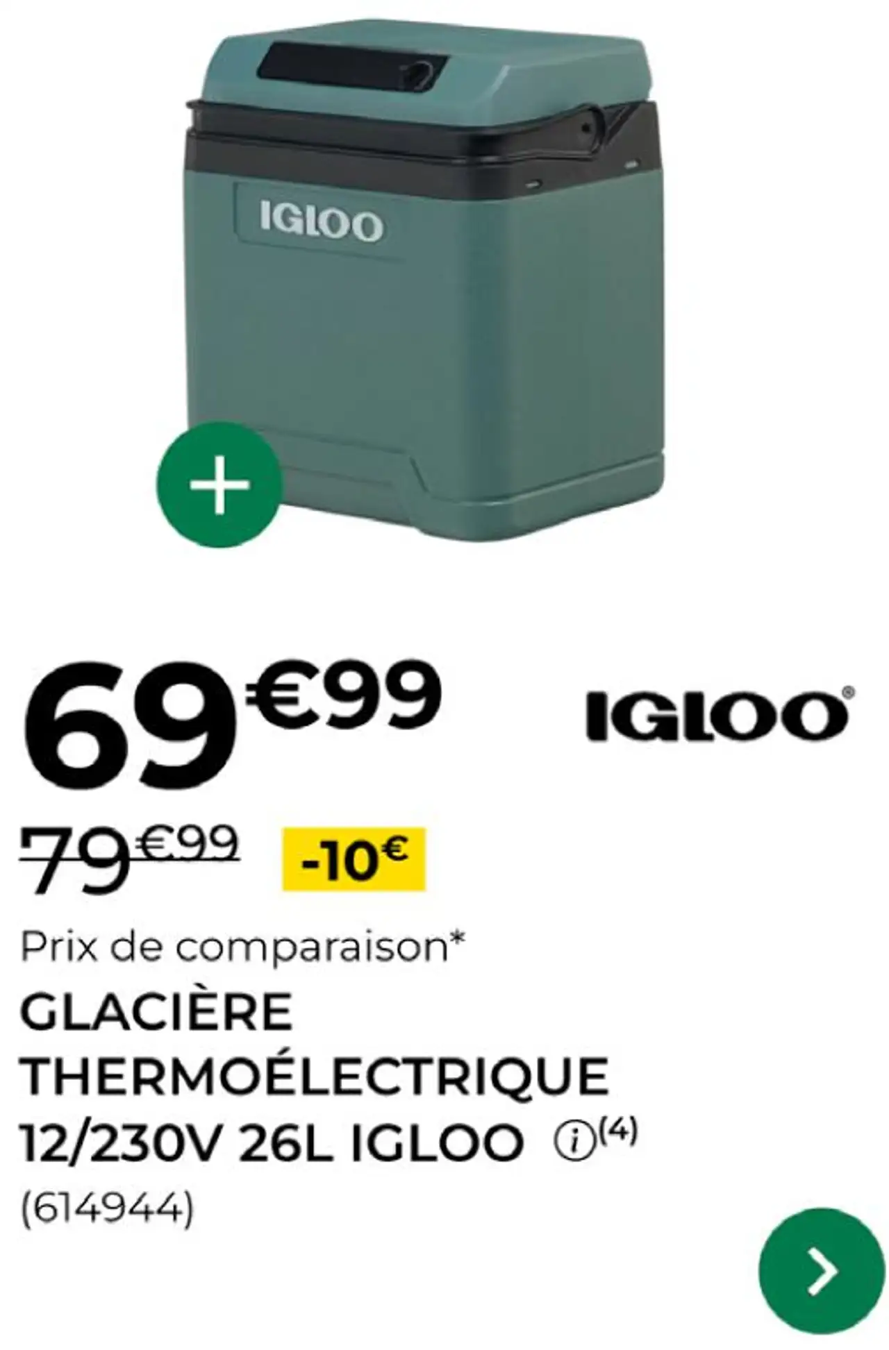 Glacière Thermoélectrique 12/230V 26L Igloo