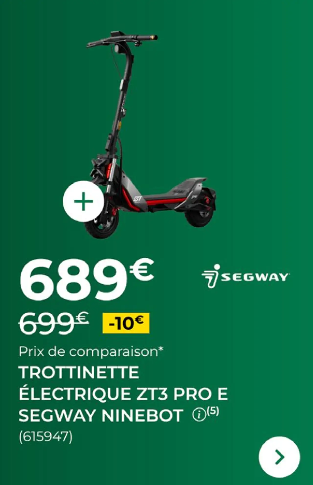 Trottinette électrique ZT3 PRO E Segway Ninebot