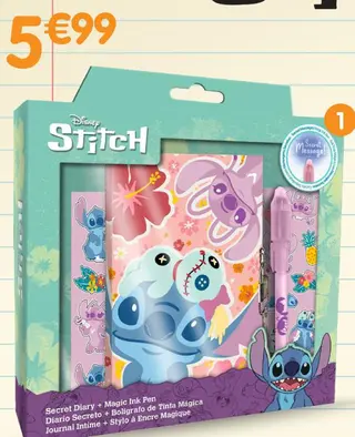 - Set cahier et stylo secret STITCH - B&M