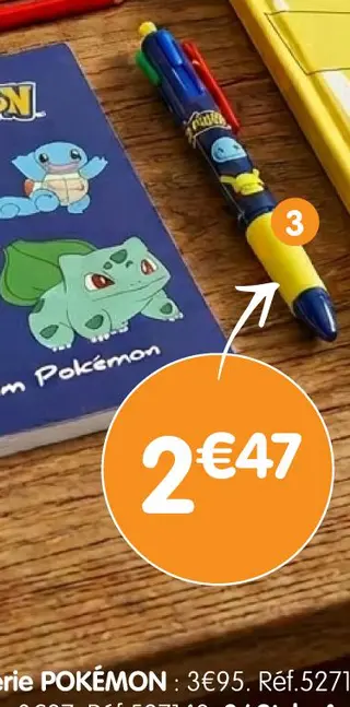 - Stylo 4 couleurs POKÉMON - B&M