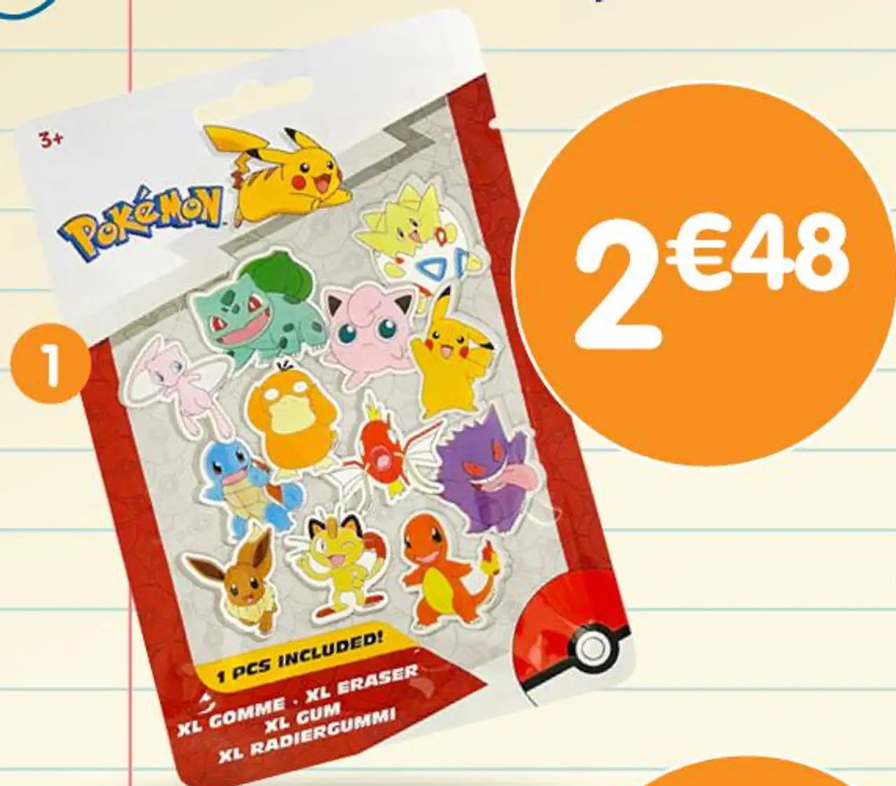 Gomme POKÉMON XXL