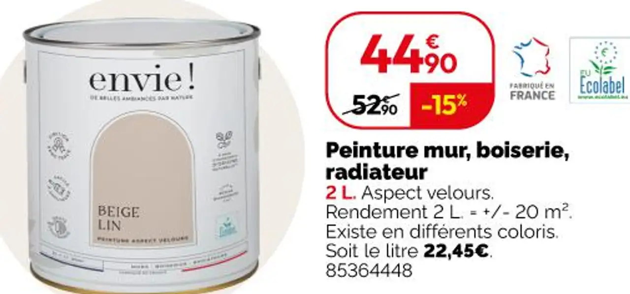Peinture mur, boiserie, radiateur envie!