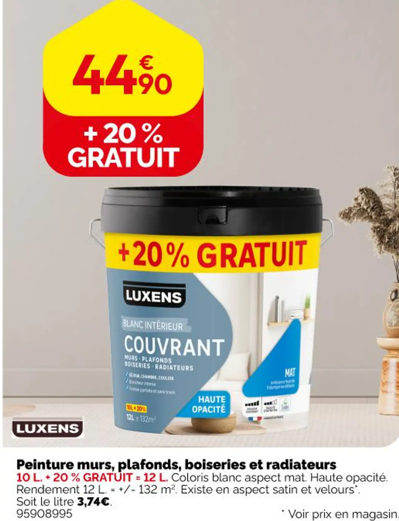Peinture murs, plafonds, boiseries et radiateurs