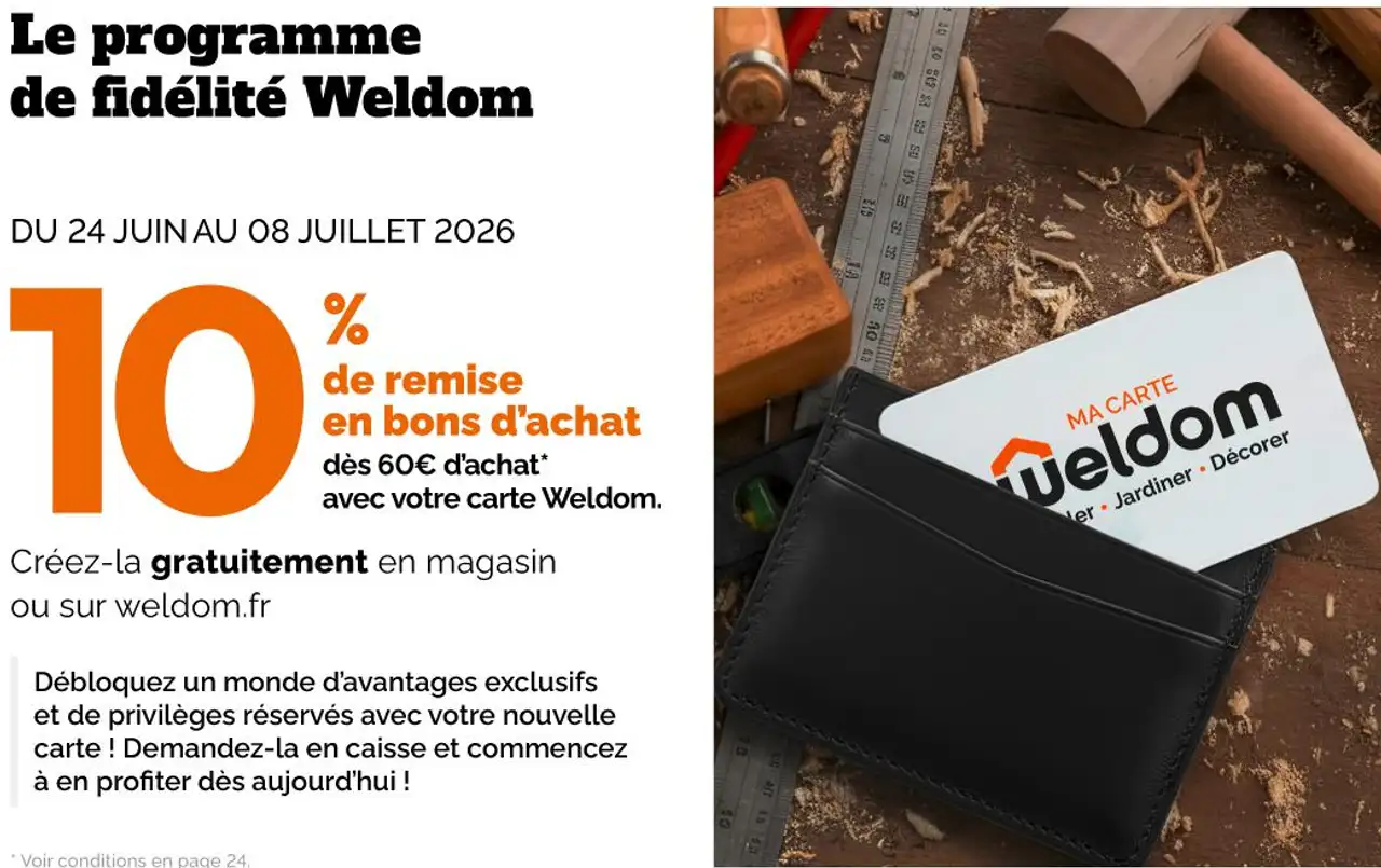 Le programme de fidélité Weldom - Ma carte Weldom