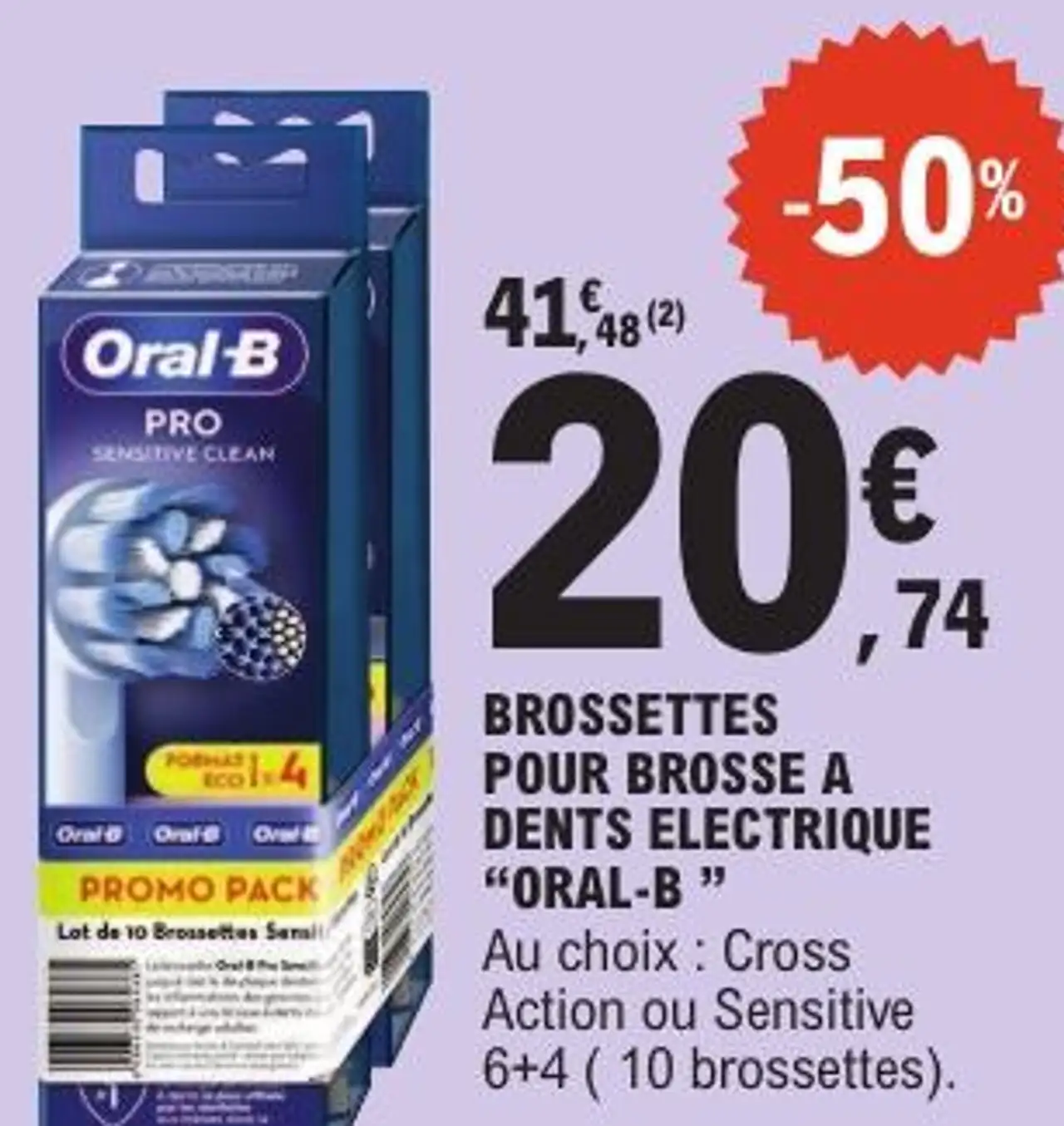 Brossettes pour brosse a dents electrique "ORAL-B"