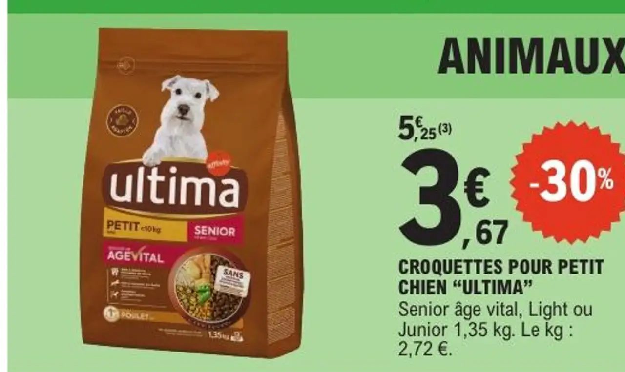 Croquettes pour Petit Chien Ultima