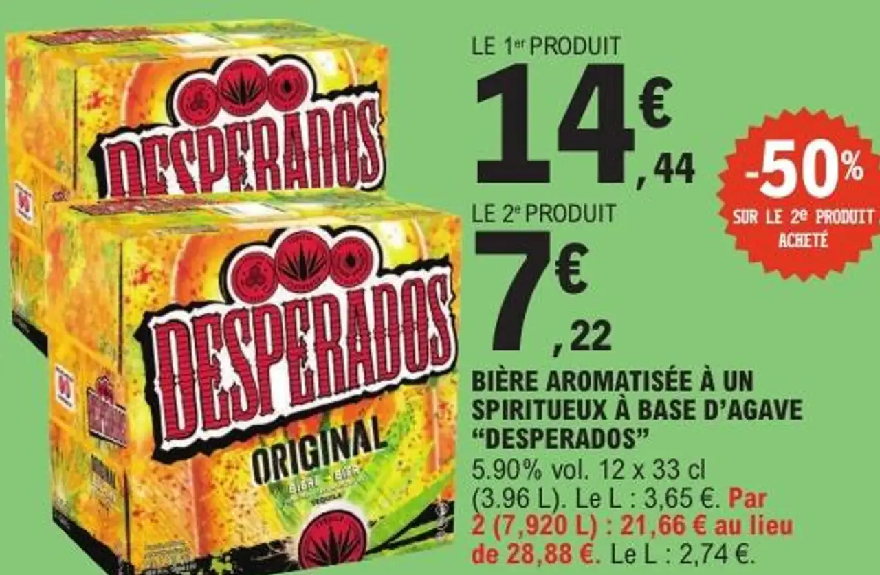 Bière aromatisée à un spiritueux à base d'agave Desperados