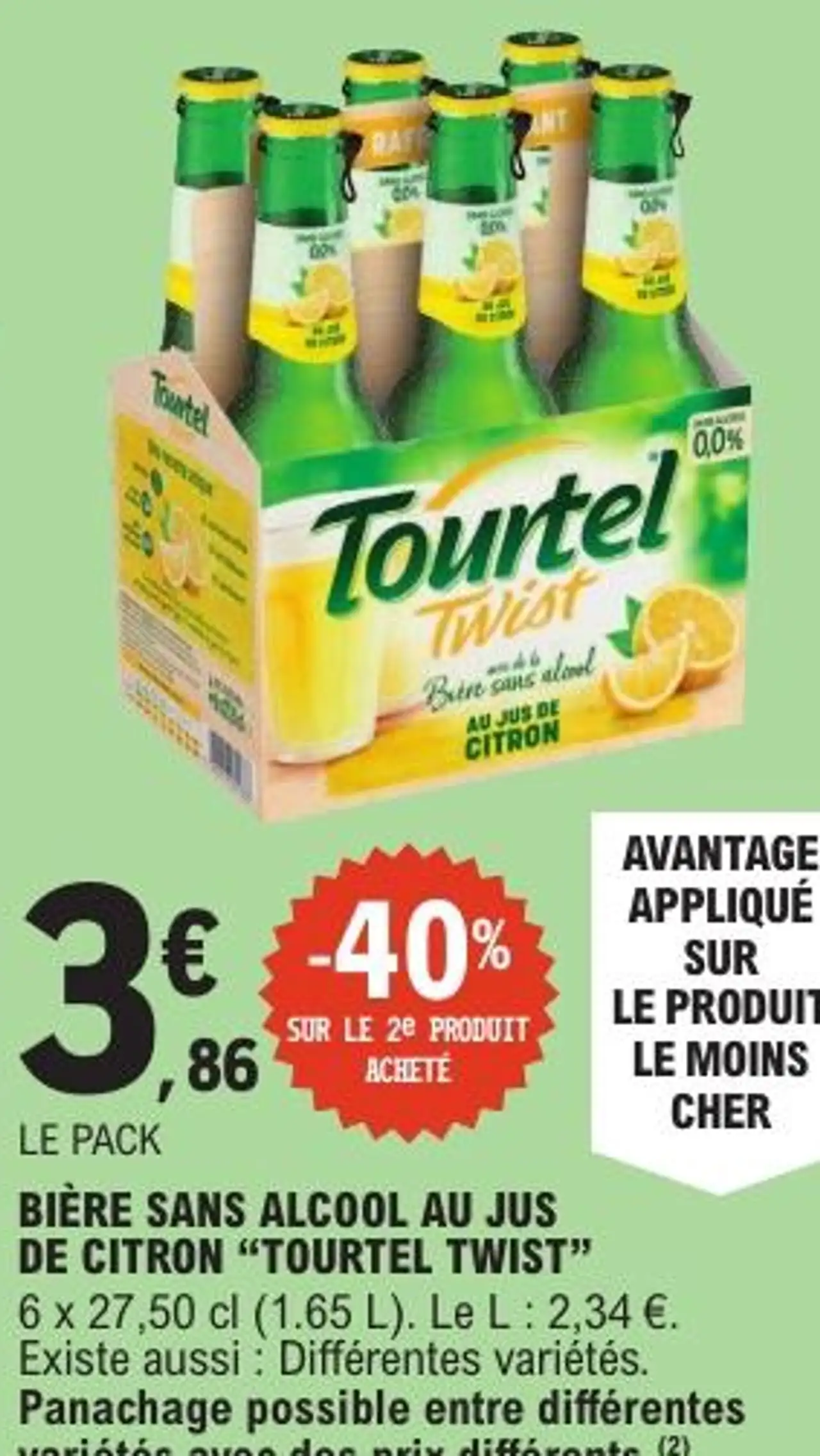 Bière sans alcool au jus de citron Tourtel Twist