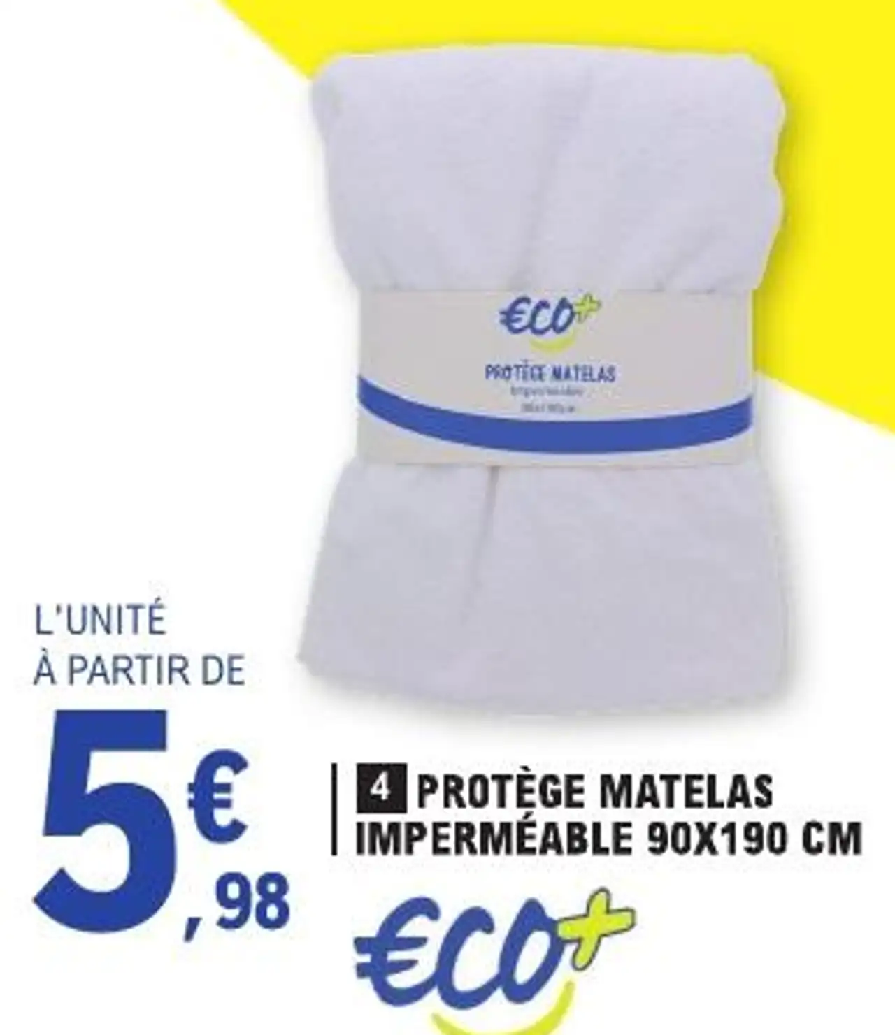 Eco+ Protège matelas imperméable 90x190 cm