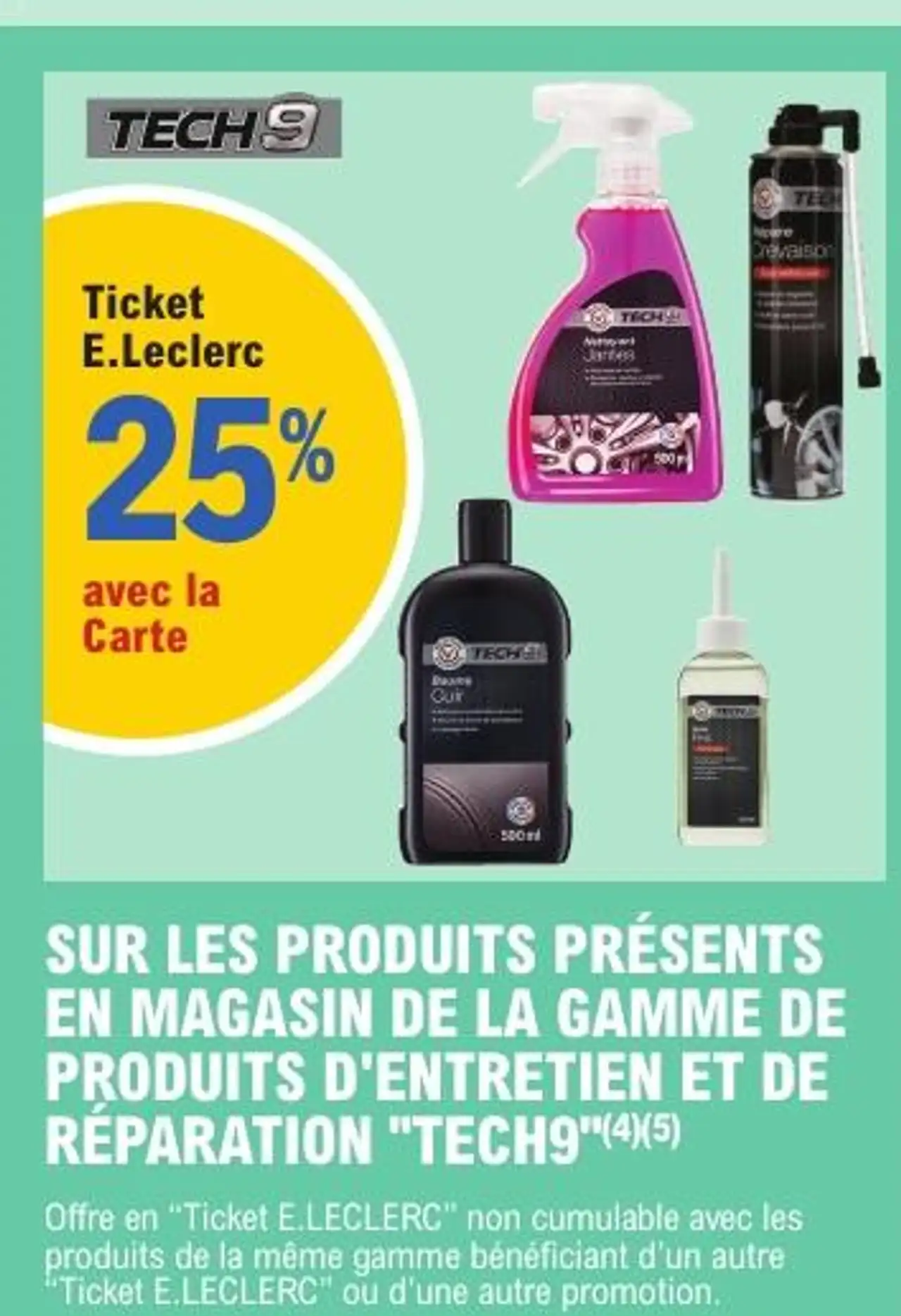 Gamme de produits d'entretien et de réparation "TECH9"