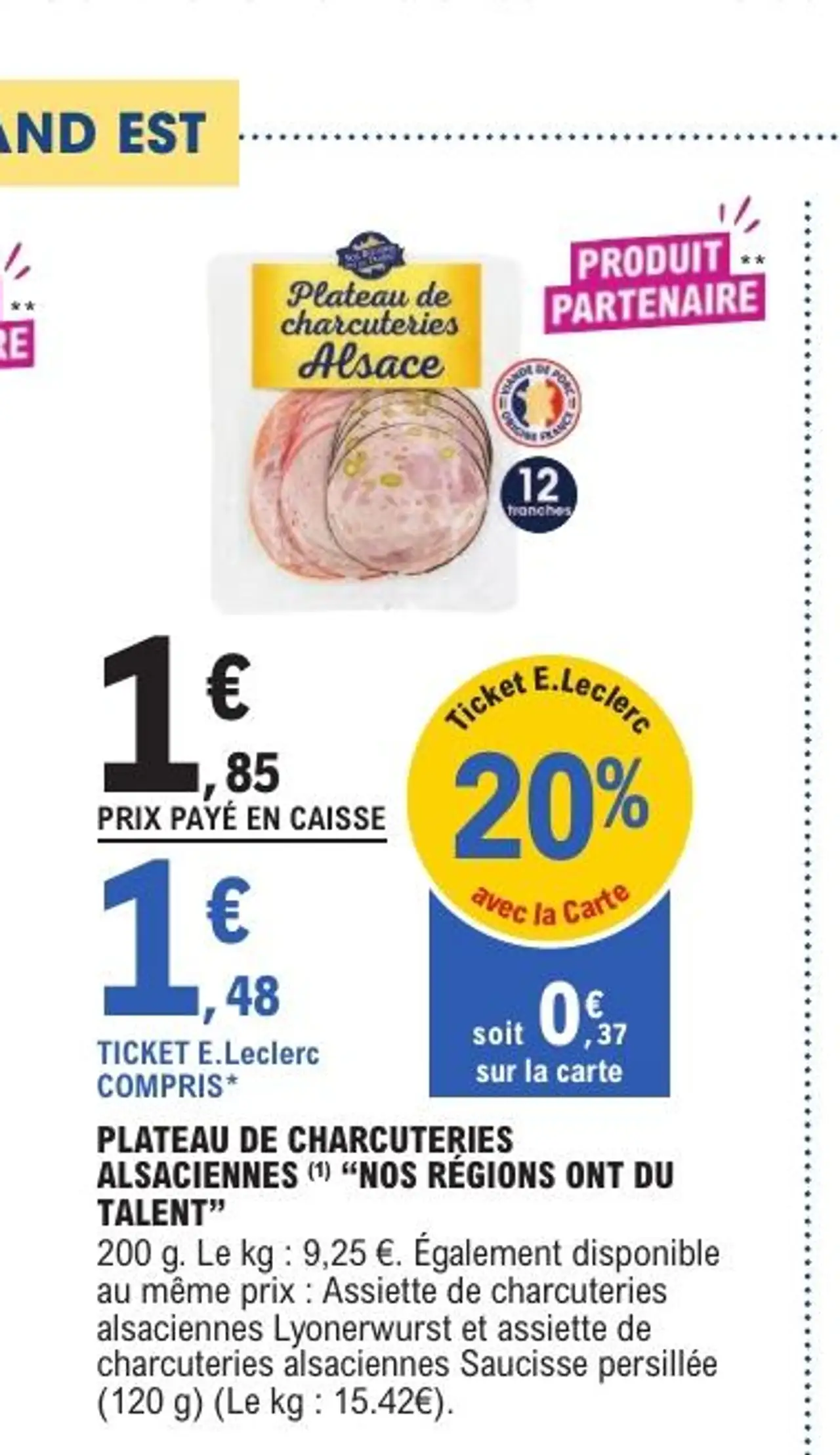 Plateau de charcuteries alsaciennes "Nos Régions ont du Talent"