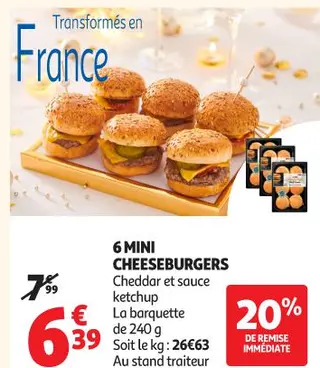 - 6 mini cheeseburgers - Auchan Hypermarché