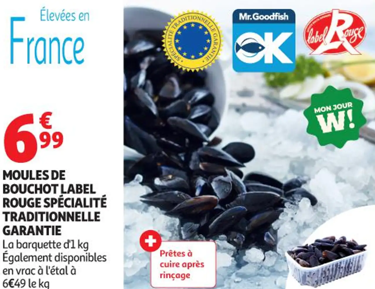 MOULES DE BOUCHOT LABEL ROUGE SPÉCIALITÉ TRADITIONNELLE GARANTIE