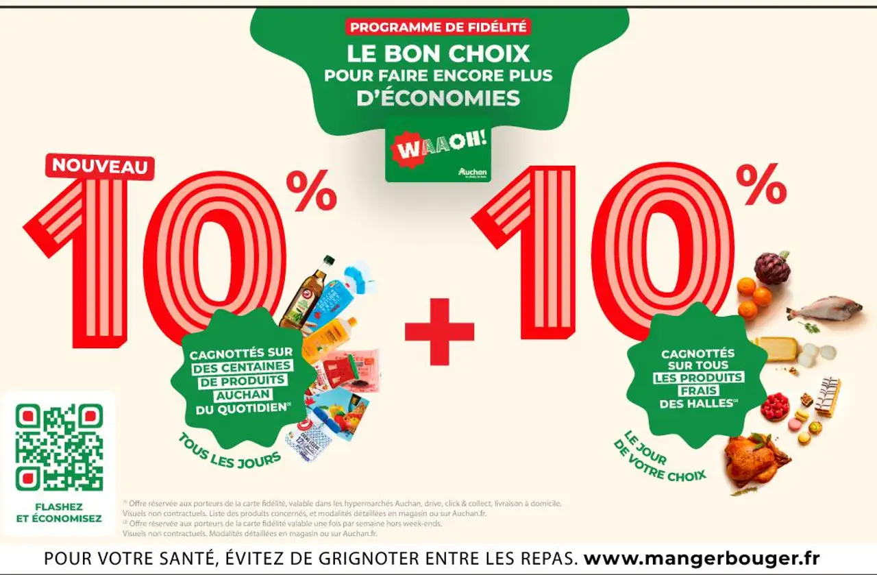 Programme de fidélité Waaoh! 10% cagnottés