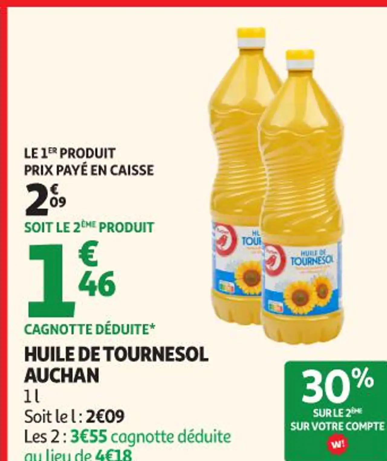 Auchan Huile de tournesol