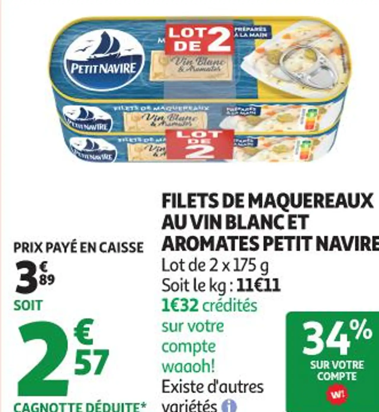 Filets de maquereaux au vin blanc et aromates Petit Navire