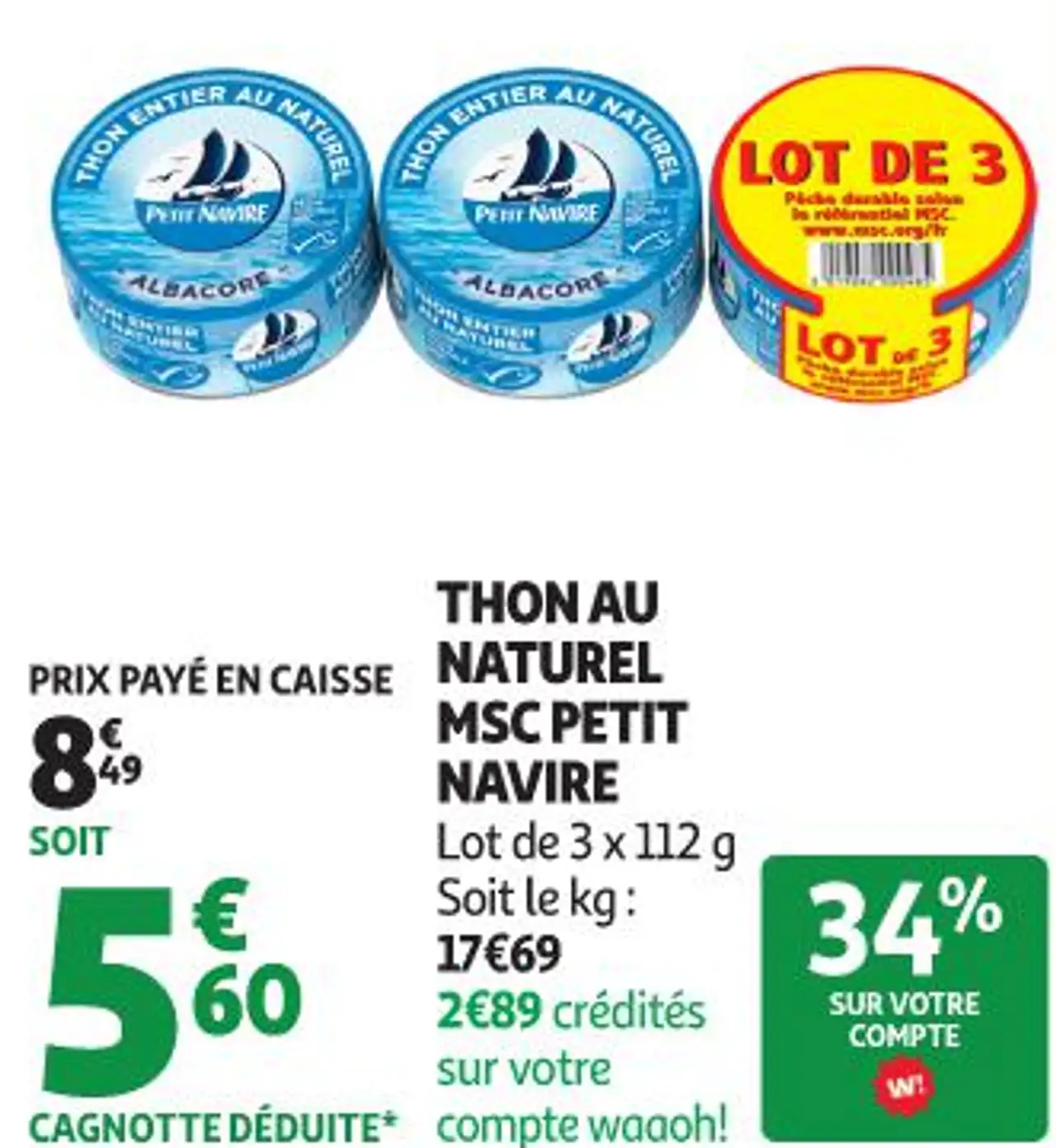 Thon au naturel MSC Petit Navire