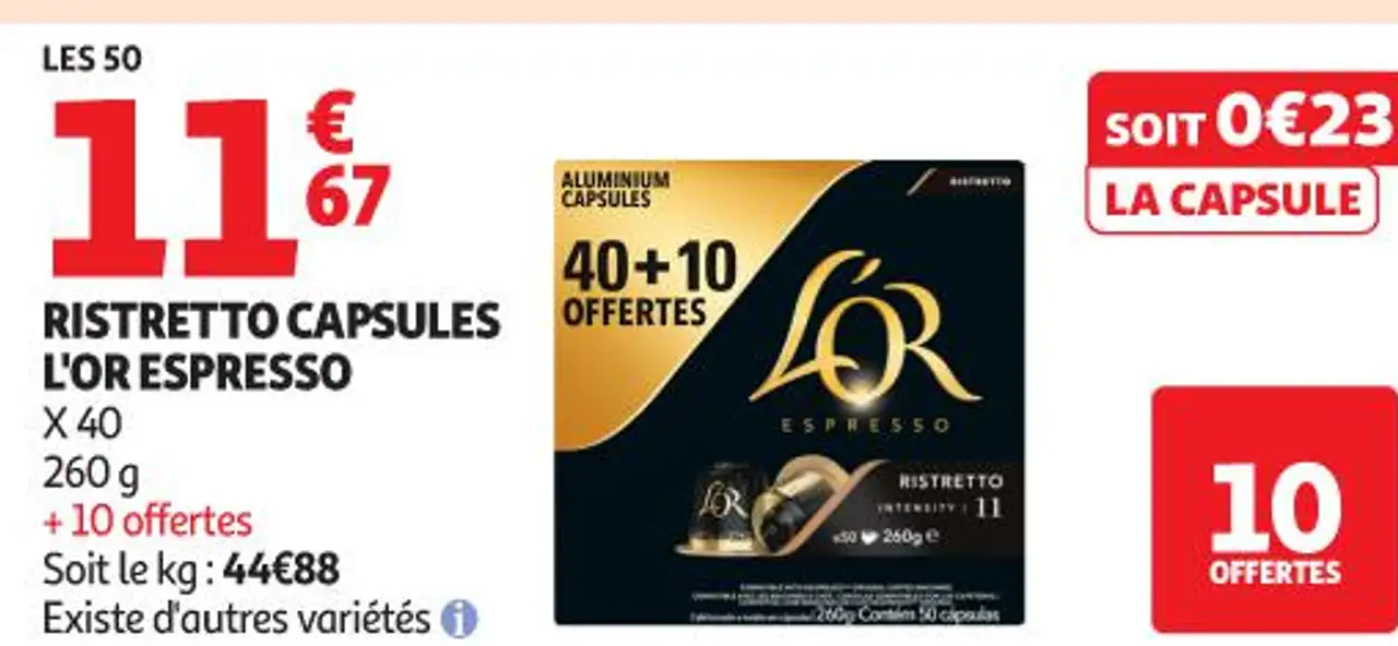 RISTRETTO CAPSULES L'OR ESPRESSO