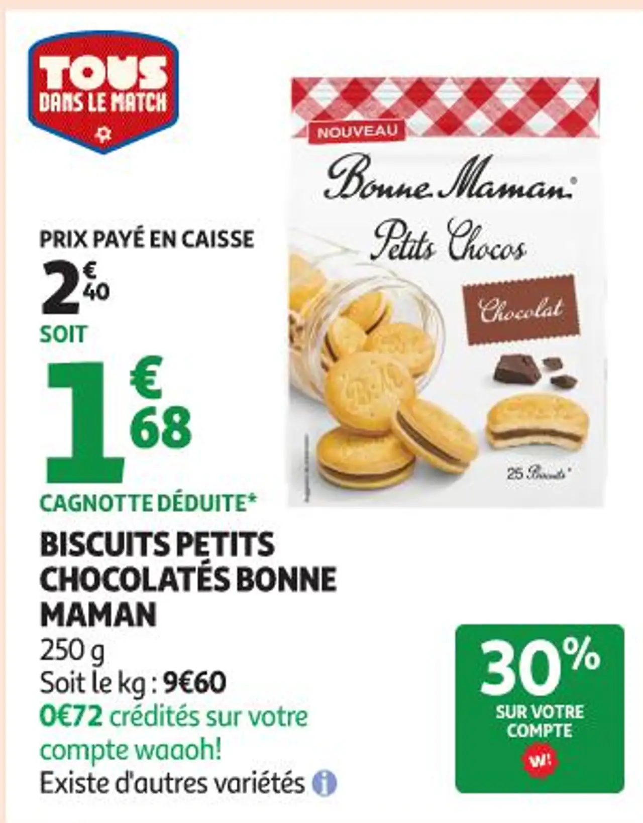 BISCUITS PETITS CHOCOLATÉS BONNE MAMAN