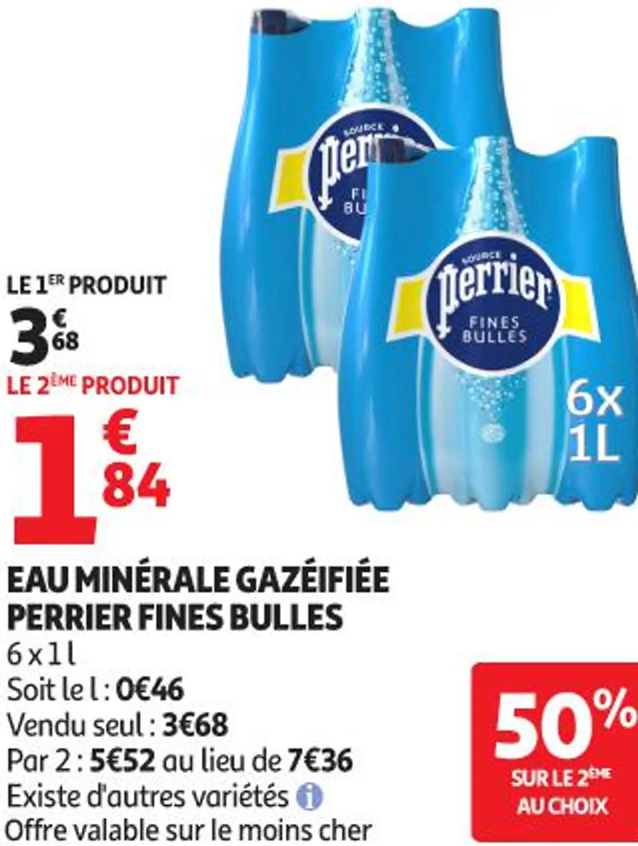 Eau Minérale Gazéifiée Perrier Fines Bulles