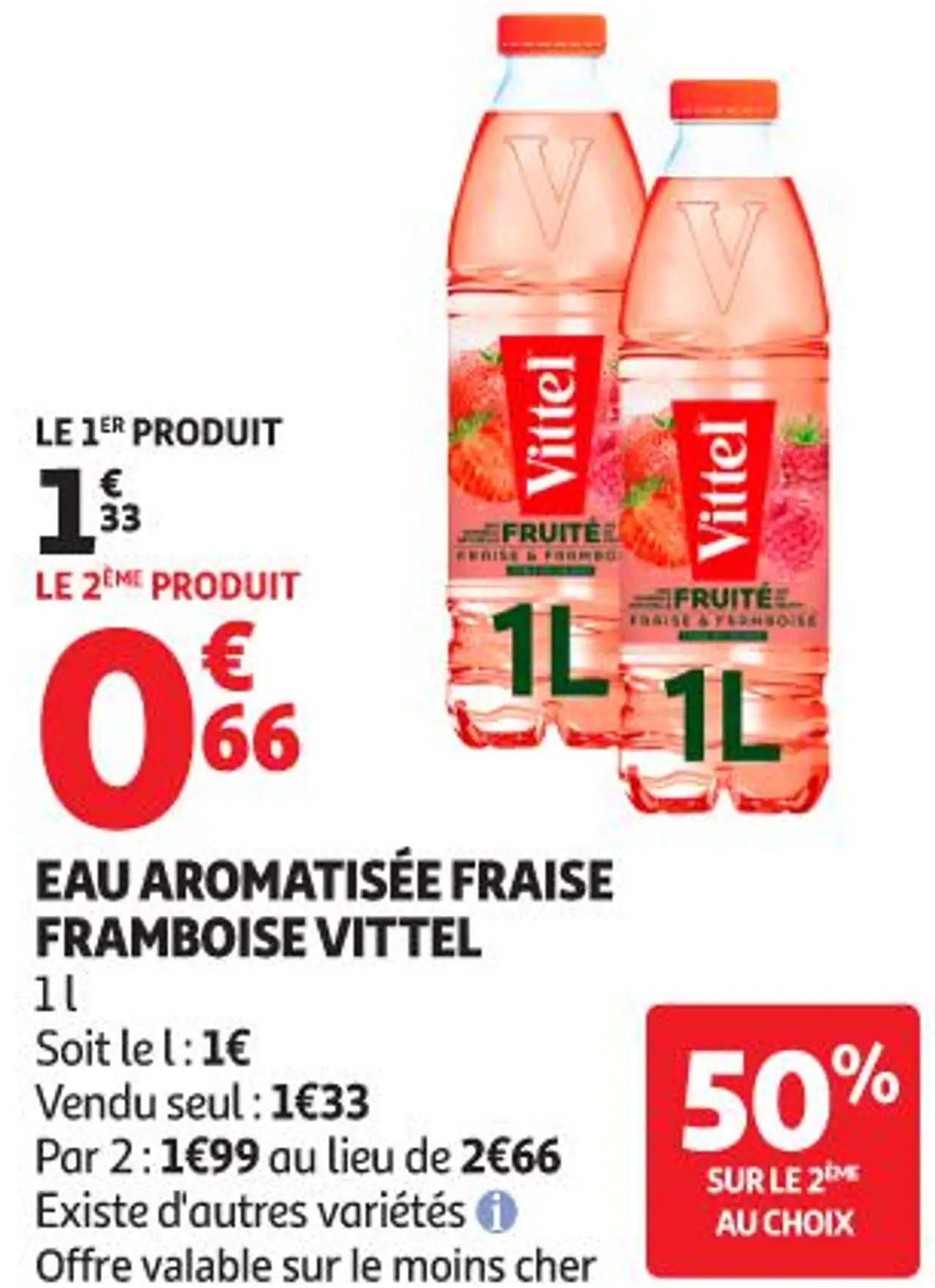 Eau Aromatisée Fraise Framboise Vittel
