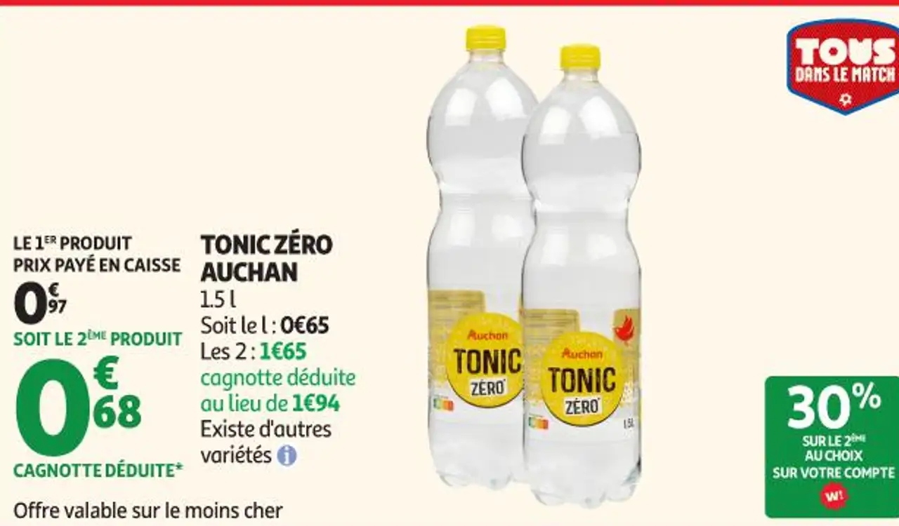 Tonic Zéro Auchan