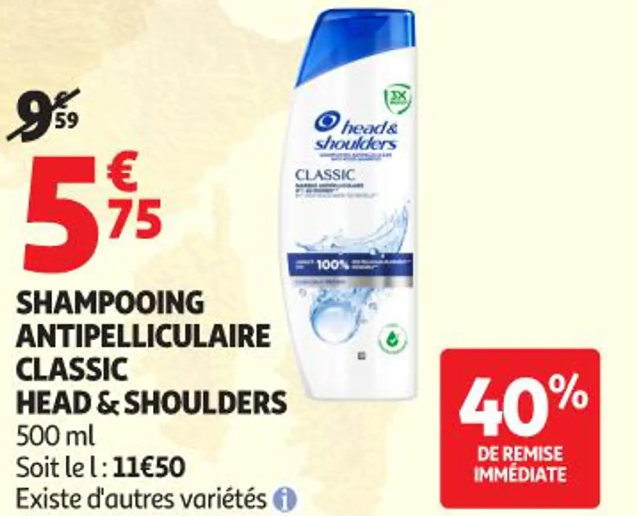 Shampooing antipelliculaire Classic Head & Shoulders