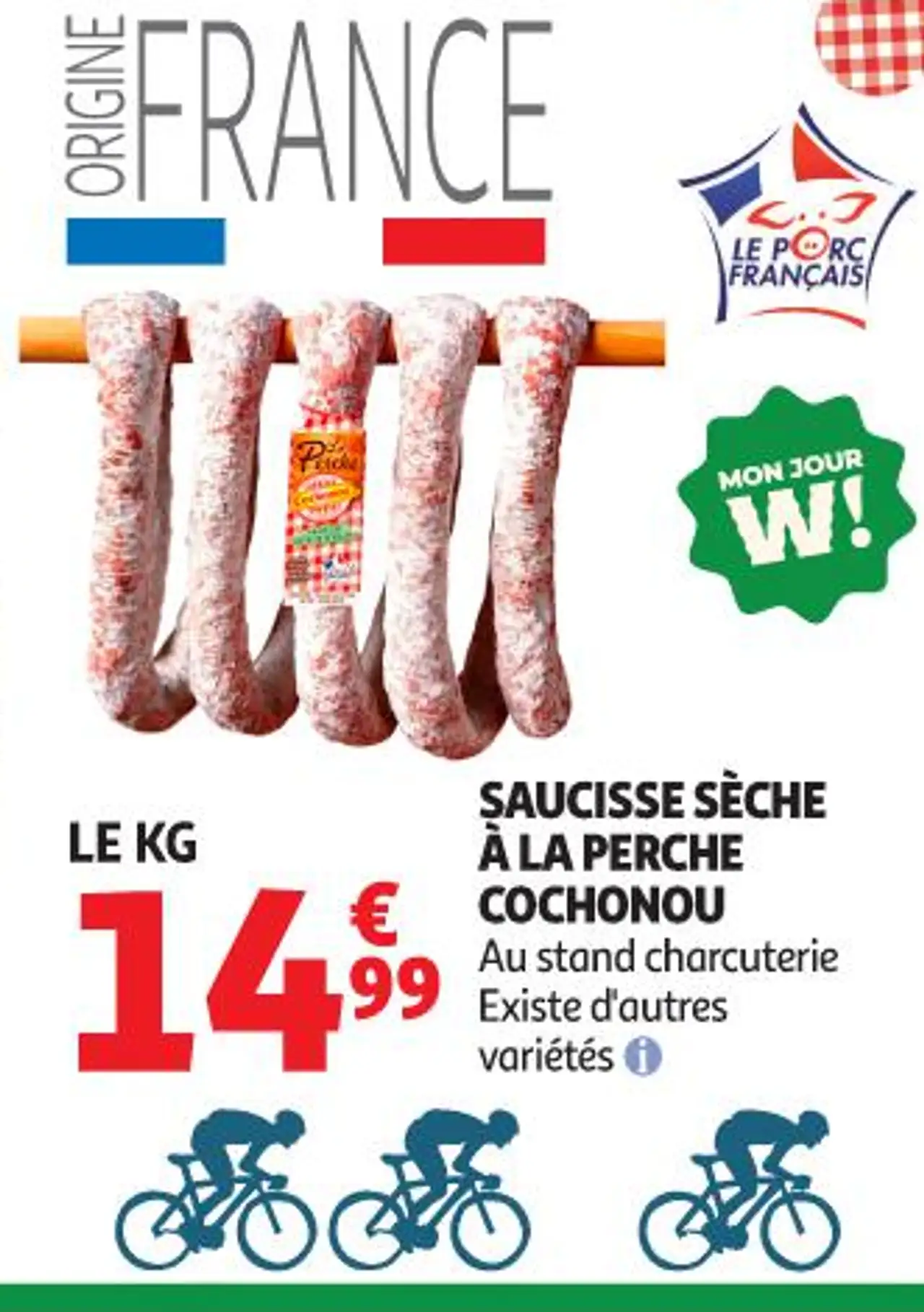 Saucisse Sèche à la perche Cochonou